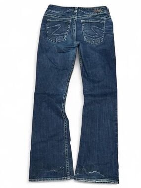 Y2K Silver Suki Embroidered Low Rise Bootcut Jeans